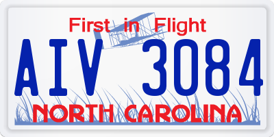 NC license plate AIV3084