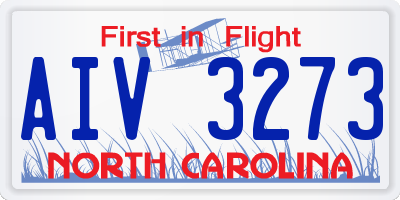 NC license plate AIV3273