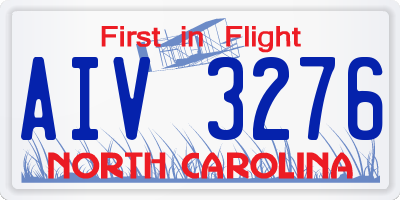 NC license plate AIV3276