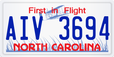 NC license plate AIV3694