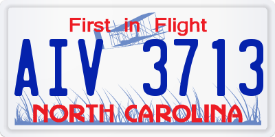 NC license plate AIV3713
