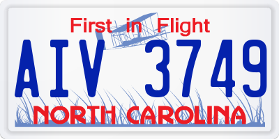 NC license plate AIV3749