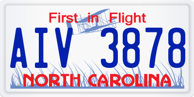 NC license plate AIV3878