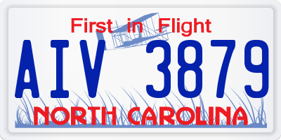 NC license plate AIV3879