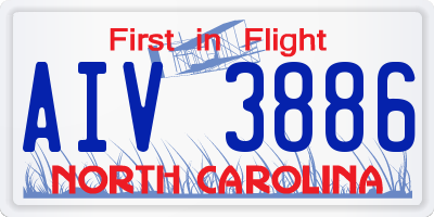 NC license plate AIV3886