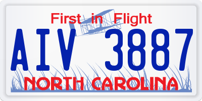 NC license plate AIV3887