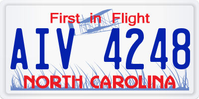 NC license plate AIV4248