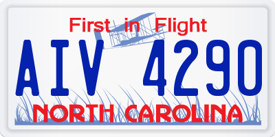NC license plate AIV4290