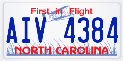 NC license plate AIV4384