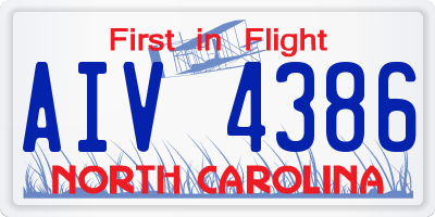 NC license plate AIV4386