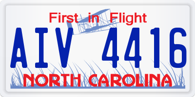 NC license plate AIV4416