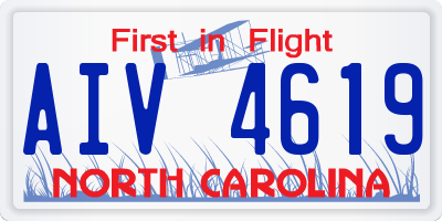 NC license plate AIV4619