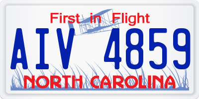 NC license plate AIV4859
