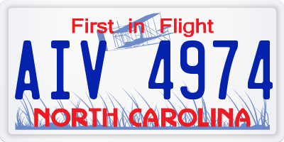 NC license plate AIV4974