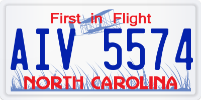 NC license plate AIV5574