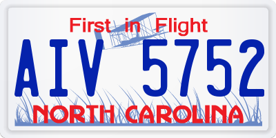 NC license plate AIV5752