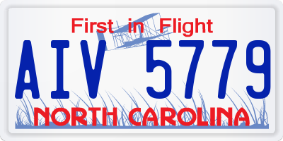 NC license plate AIV5779