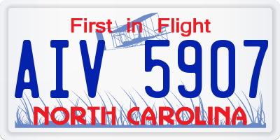 NC license plate AIV5907