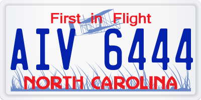 NC license plate AIV6444