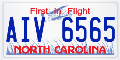 NC license plate AIV6565