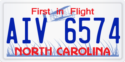NC license plate AIV6574