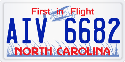 NC license plate AIV6682