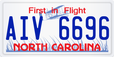 NC license plate AIV6696