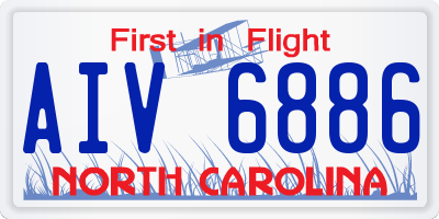 NC license plate AIV6886
