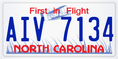 NC license plate AIV7134