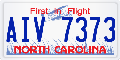 NC license plate AIV7373