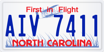 NC license plate AIV7411