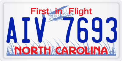 NC license plate AIV7693