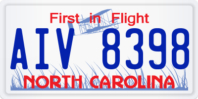 NC license plate AIV8398