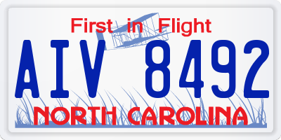 NC license plate AIV8492