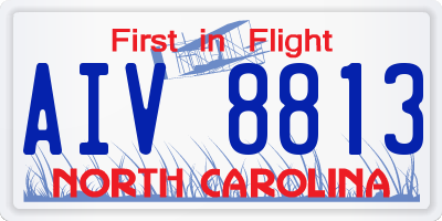 NC license plate AIV8813