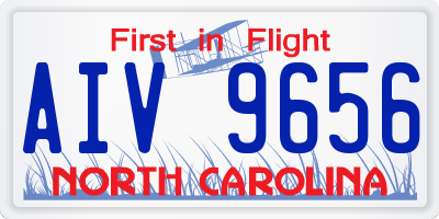 NC license plate AIV9656