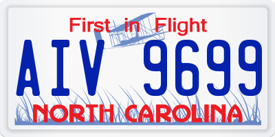 NC license plate AIV9699