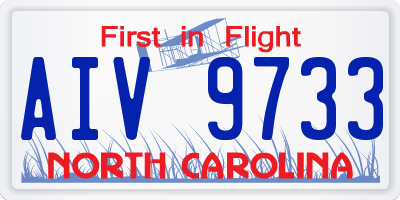 NC license plate AIV9733