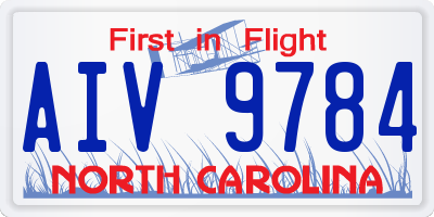 NC license plate AIV9784