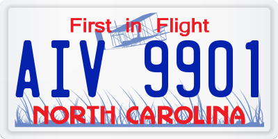 NC license plate AIV9901