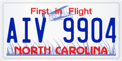 NC license plate AIV9904
