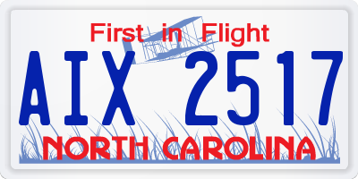 NC license plate AIX2517