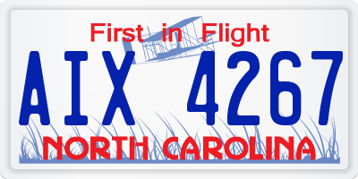 NC license plate AIX4267