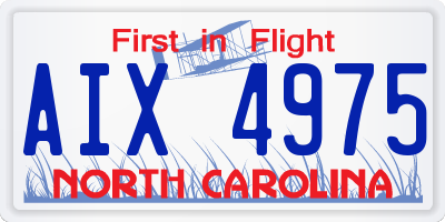 NC license plate AIX4975
