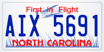 NC license plate AIX5691