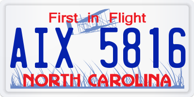 NC license plate AIX5816