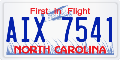 NC license plate AIX7541
