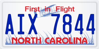 NC license plate AIX7844