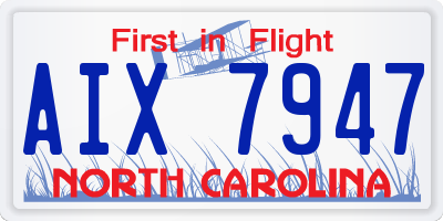 NC license plate AIX7947