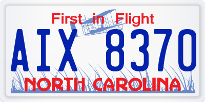 NC license plate AIX8370